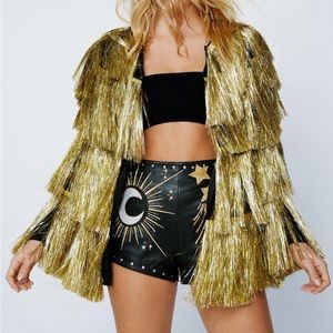 Nasty Gal Gold Tinsel Jacket